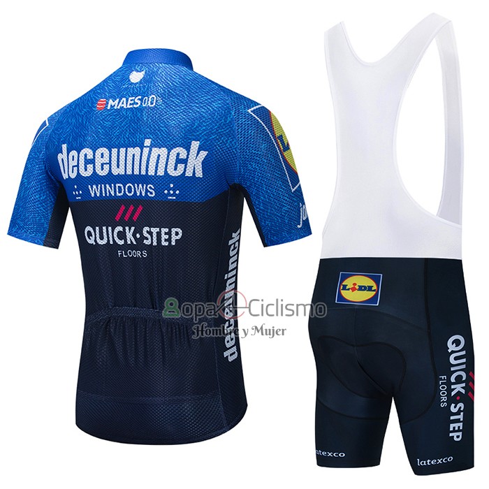Deceuninck Quick Step Ropa Ciclismo Culotte Corto 2021 Mangas Cortas Azul Violeta